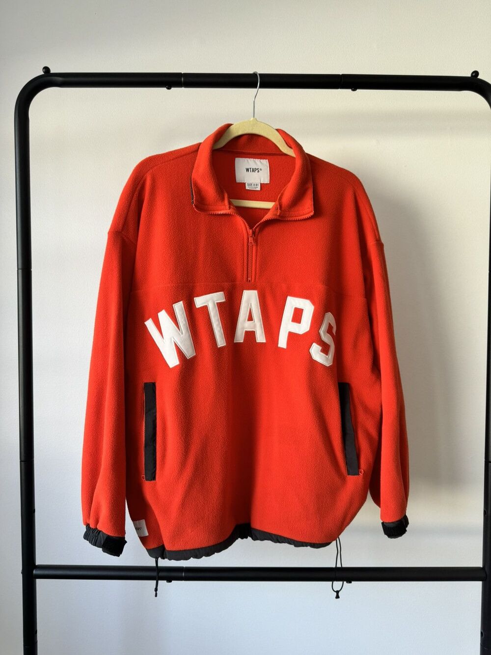 WTAPS Player Fleece Half-Zip Pullover Orange Japan